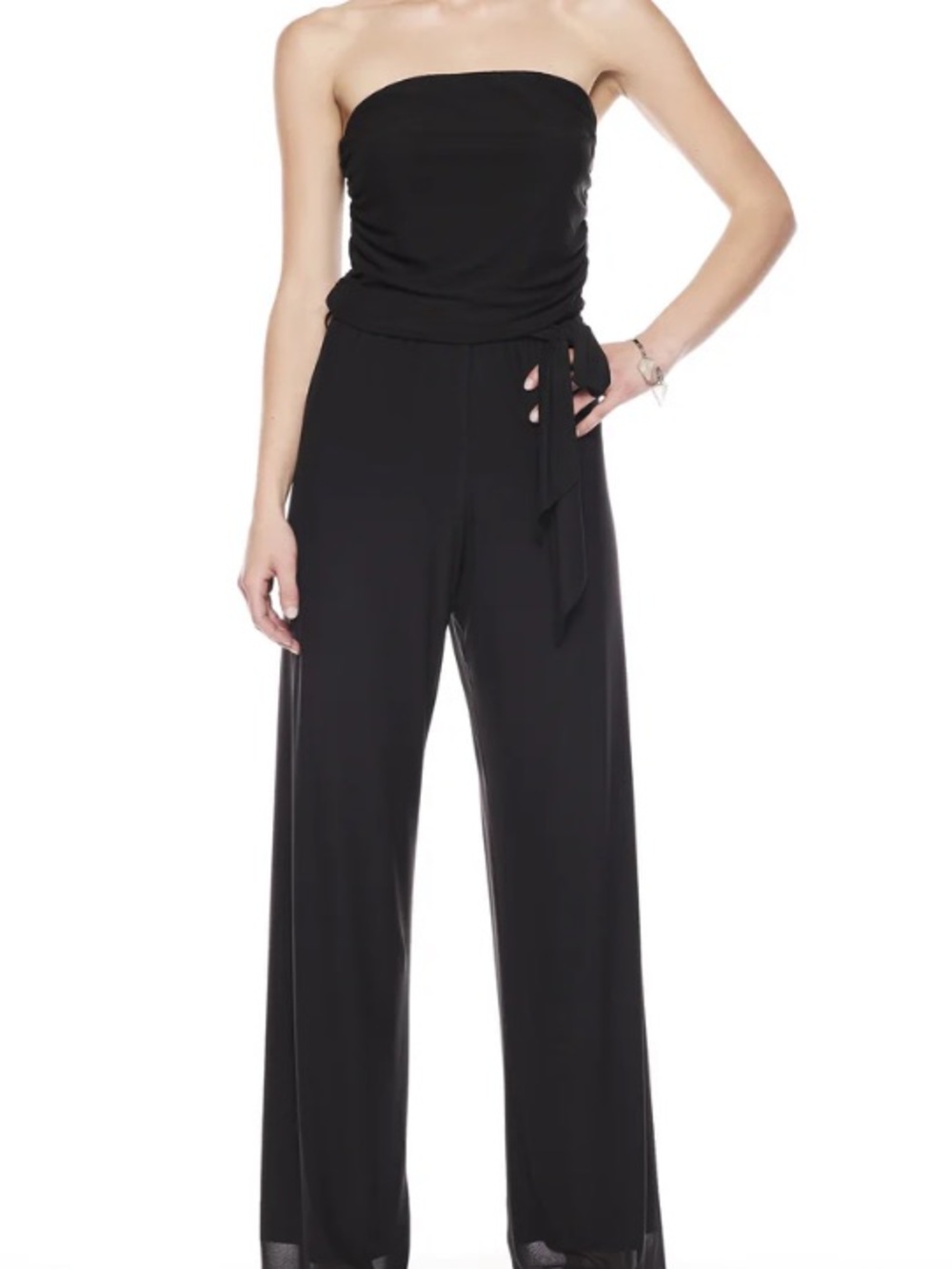 Viereck Japan Strapless Jumpsuit in Black Mesh